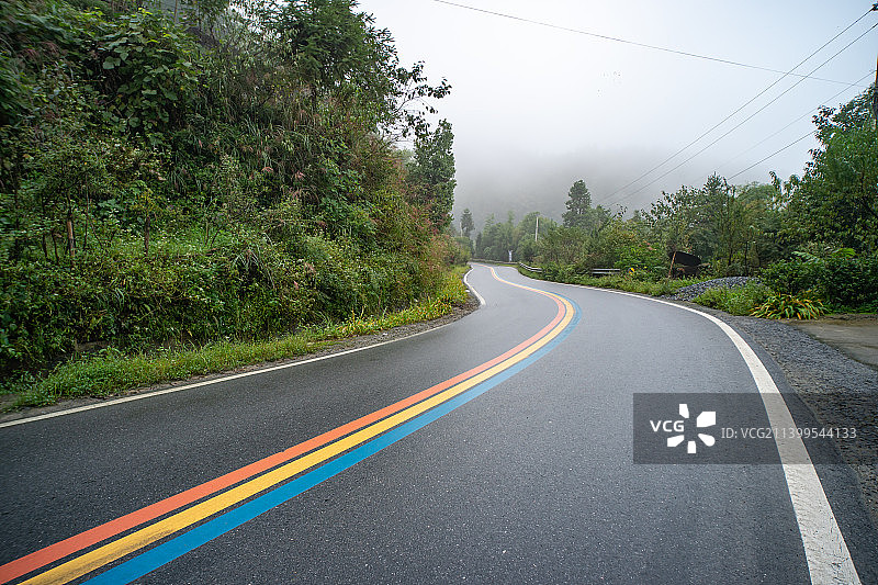 山区公路 湖南紫鹊界景区公路图片素材