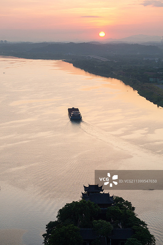 湖南衡阳石鼓书院日出图片素材
