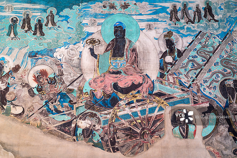 敦煌石窟壁画临摹展图片素材