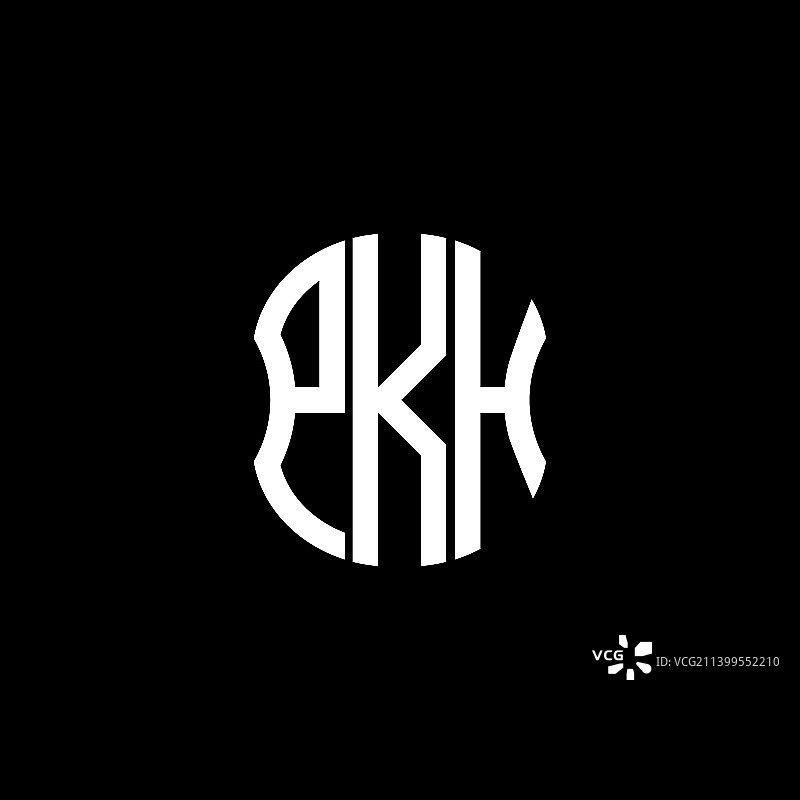 pkh字母标志抽象创意设计图片素材