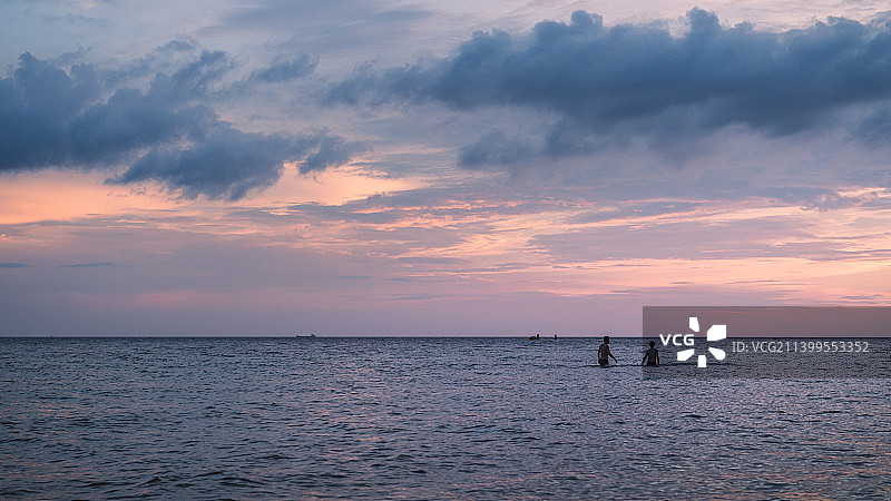 涠洲岛的日落图片素材