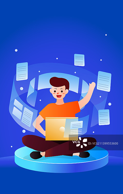 1024中国程序员节矢量渐变插画图片素材