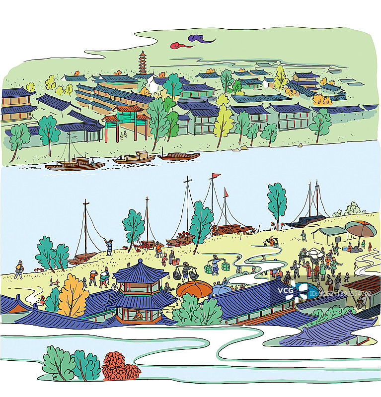 大运河天津段图片素材