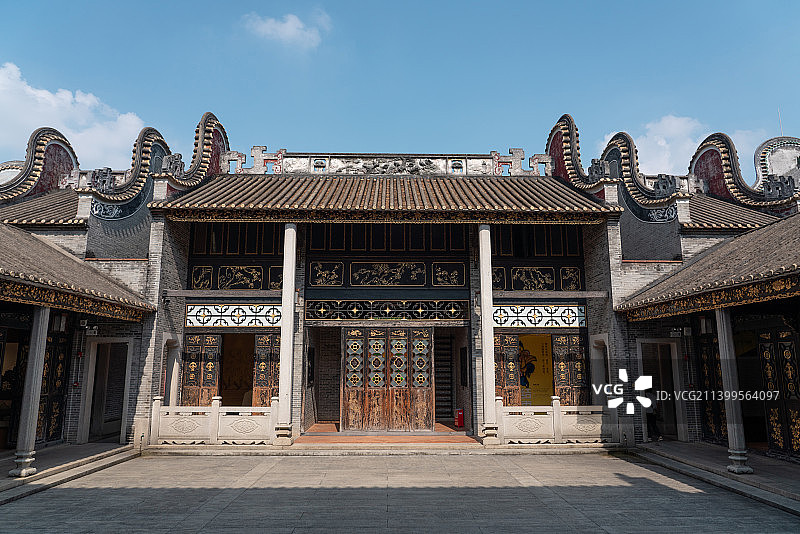 岭南风格古建筑佛山祖庙镬耳楼图片素材