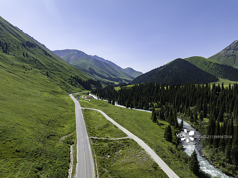 航拍新疆独库公路图片素材