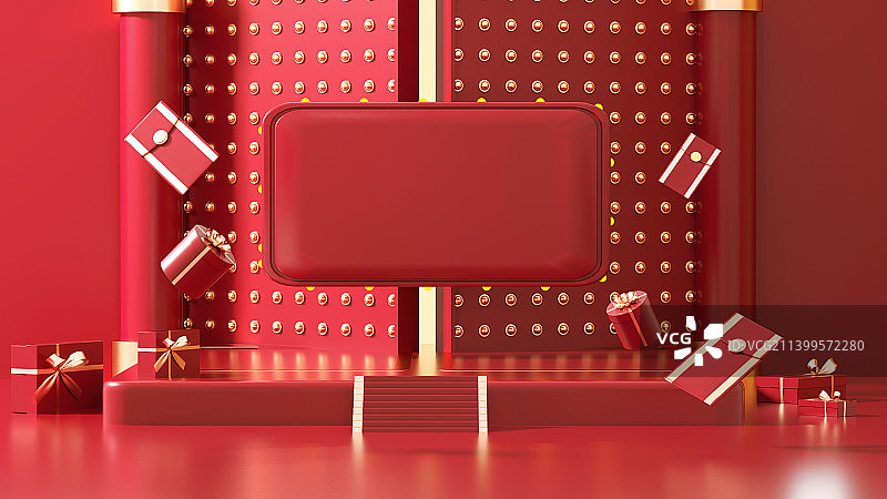 喜庆红色中国风场景图片素材