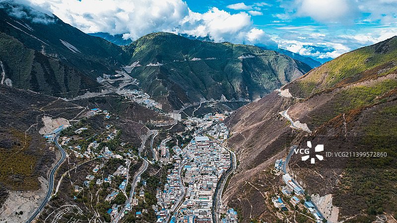 德钦县航拍图片素材