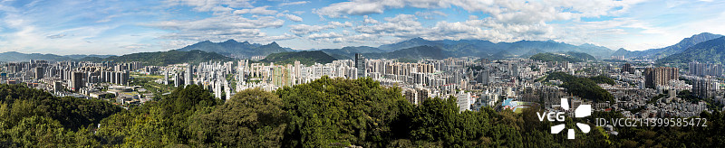 福建龙岩全景图图片素材