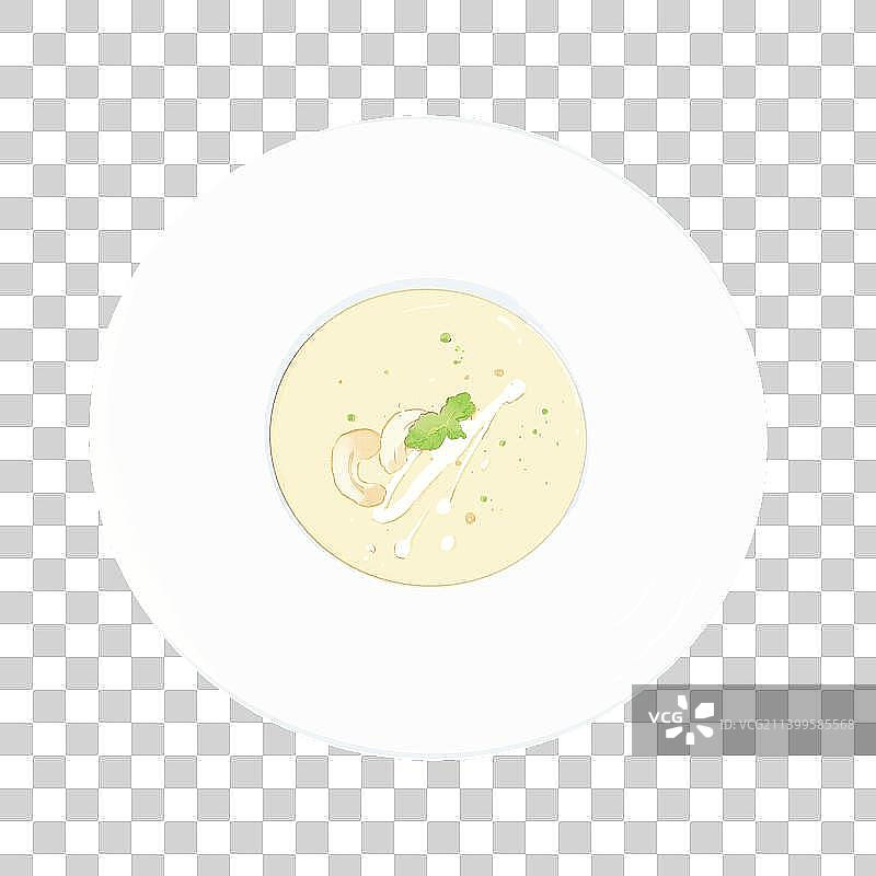 西餐菜品法式奶油蘑菇汤图片素材