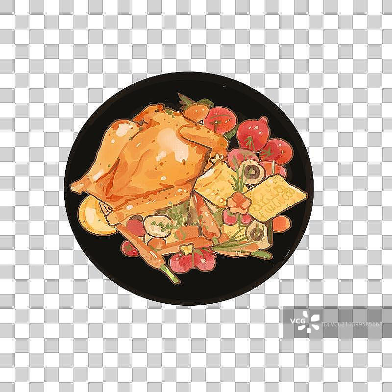 蜜汁三黄鸡图片素材