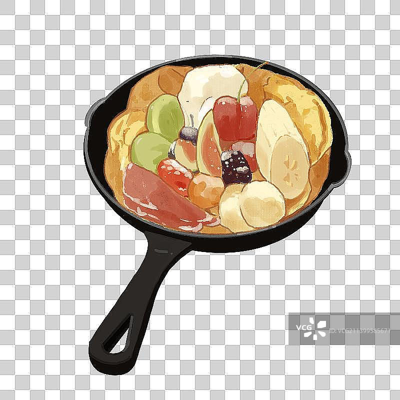 奶油鲜果松饼图片素材