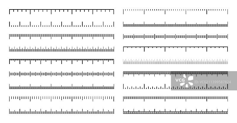各种带刻度的测量标尺图片素材