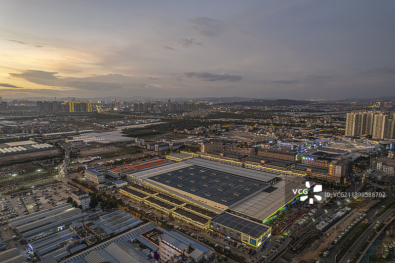 云南昆明斗南花市航拍图片素材