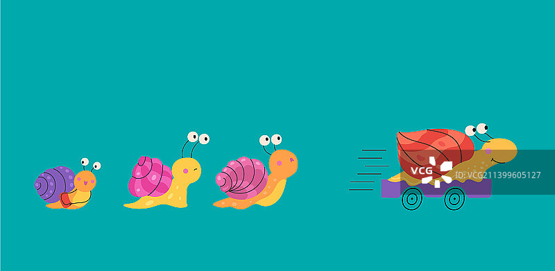 快速商业蜗牛独特优势图片素材