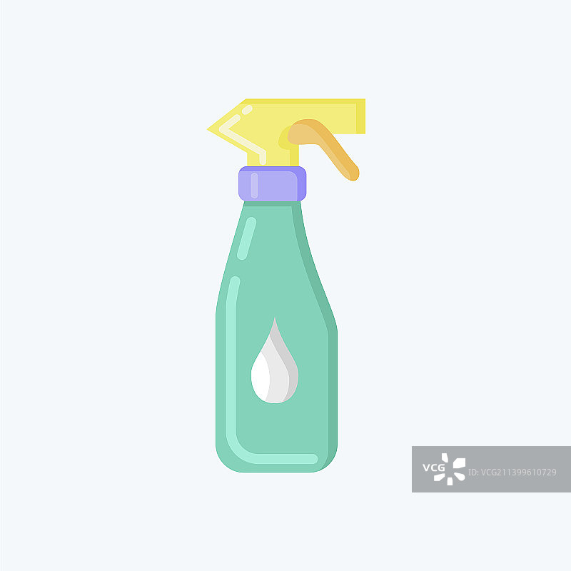 适合儿童的扁平风格喷雾图标图片素材
