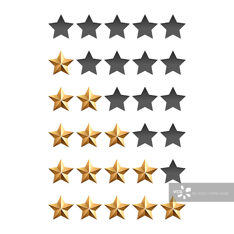 网站星级评定图标图片素材