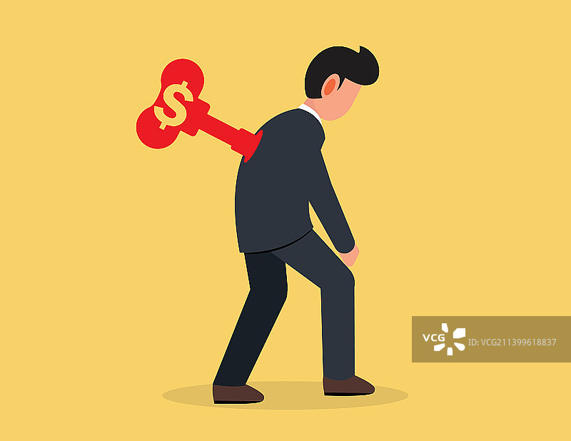 过度劳累和倦怠隐喻图片素材