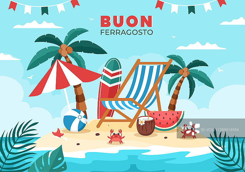 意大利海滩夏日节banner图片素材