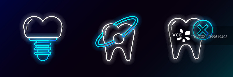 龋齿、牙种植体图标图片素材