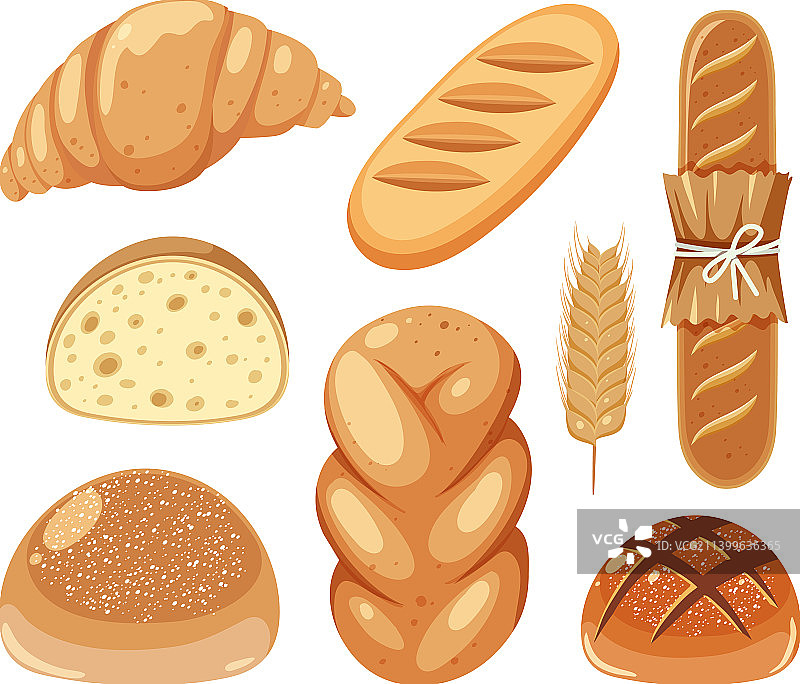 不同面包集图片素材