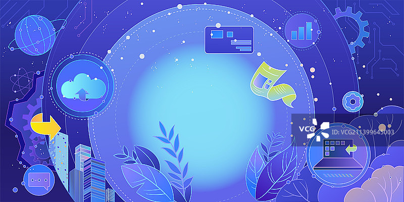 商务科技元宇宙赛博背景图片素材