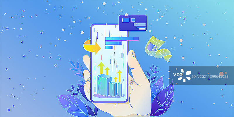 手拿手机商务智能科技背景素材图片素材