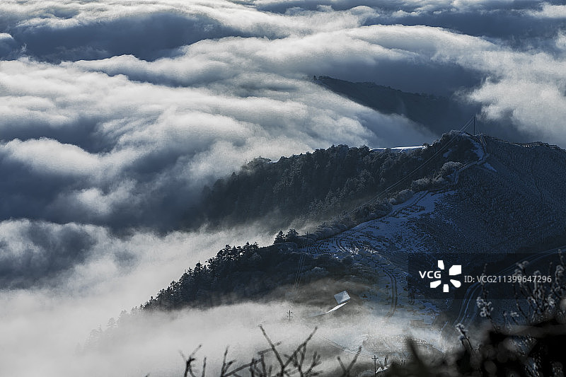 亚洲通达最好的360度观景平台  川西达瓦更扎风光图片素材