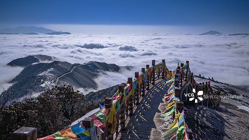 亚洲通达最好的360度观景平台  川西达瓦更扎风光图片素材
