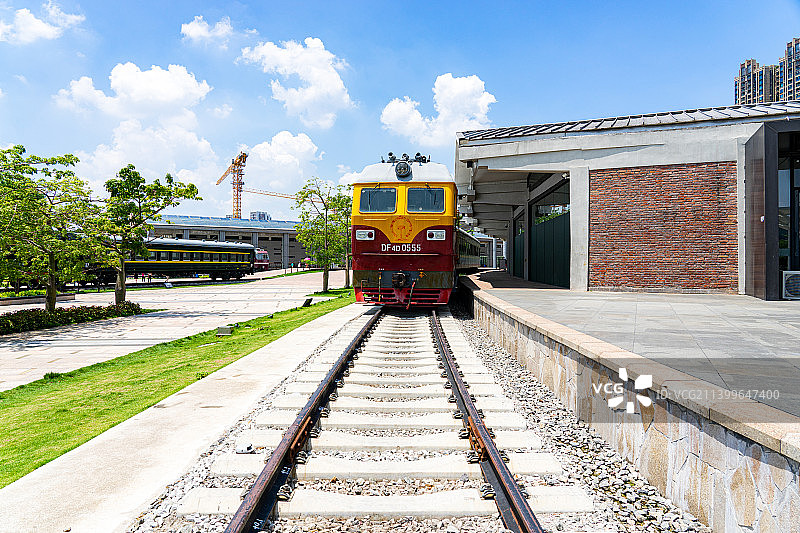 广州铁路博物馆火车头和机车图片素材
