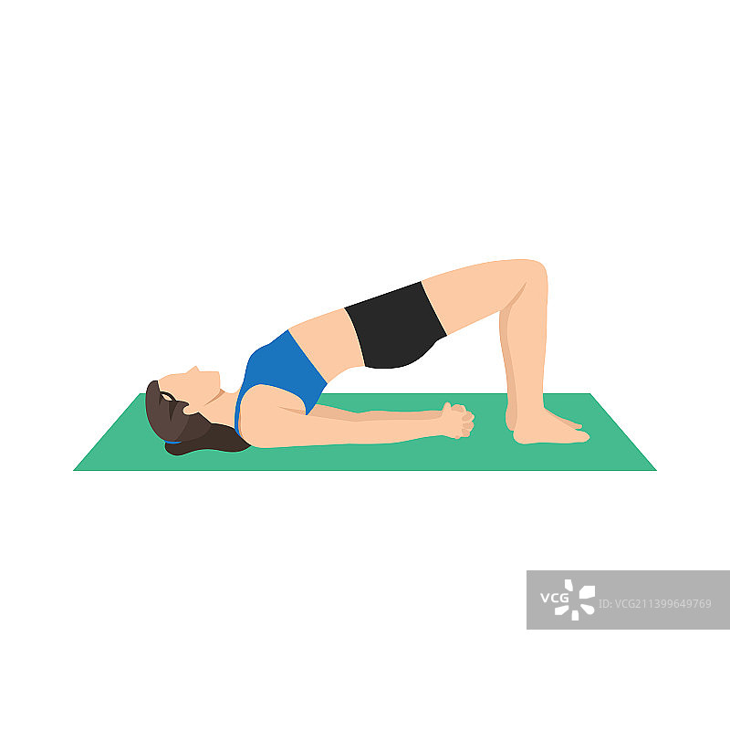 做半桥运动的女人图片素材