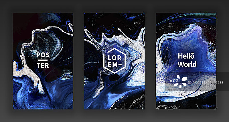 自然抽象流体艺术海报模板图片素材