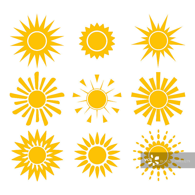 太阳图标设计图片素材