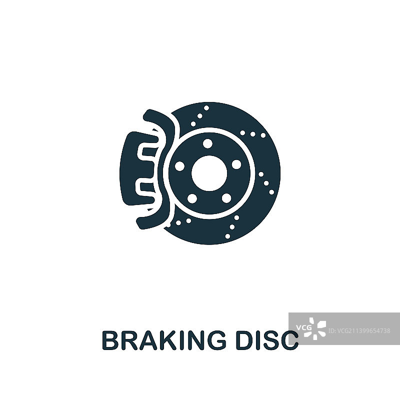 单色汽车刹车盘图标图片素材