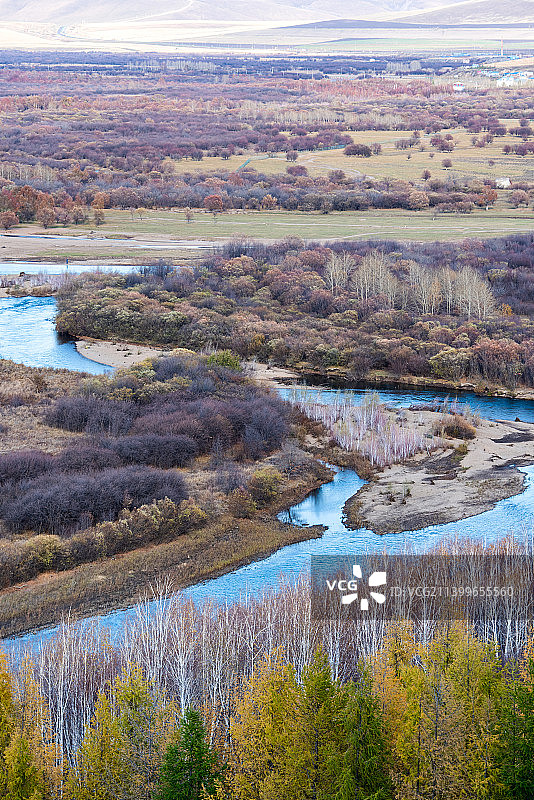 内蒙古呼伦贝尔额尔古纳湿地的秋天图片素材