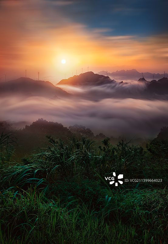 大龙洞风车山图片素材