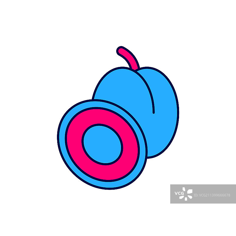 李子轮廓图标图片素材