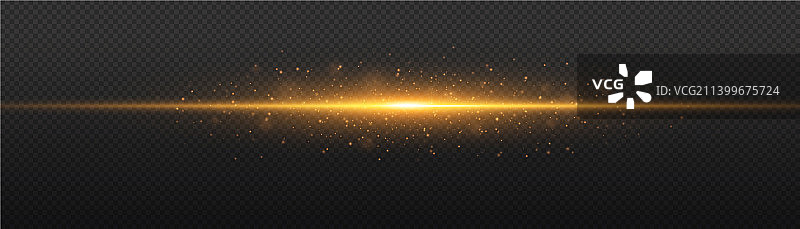 黄色发光水平光线闪烁图片素材