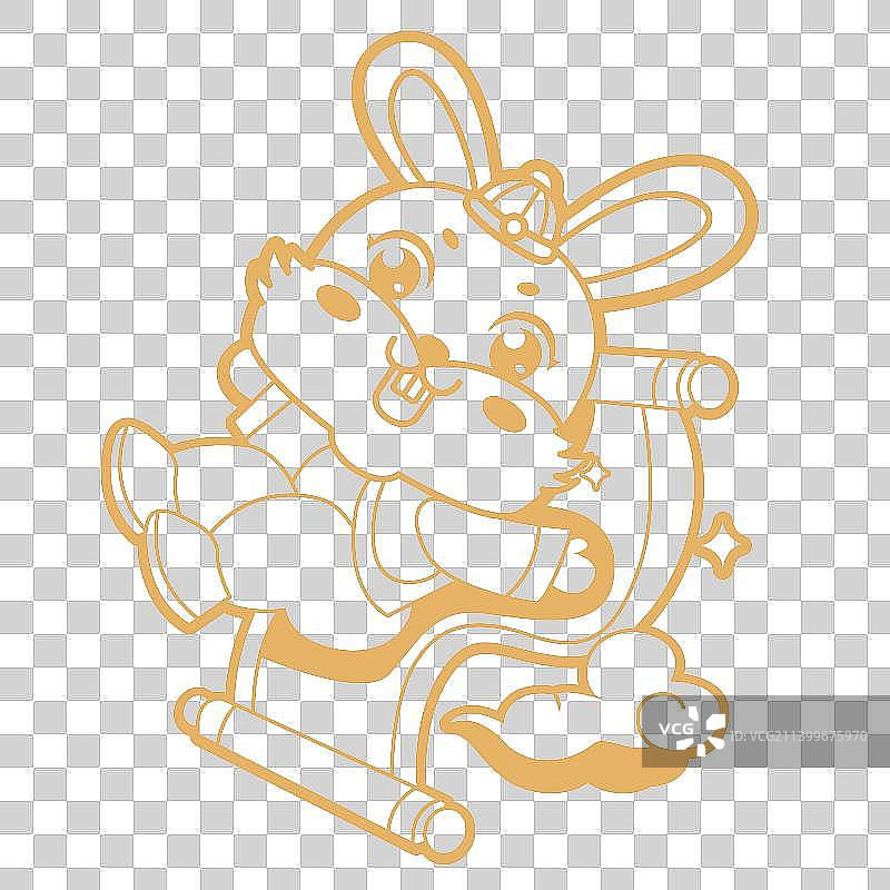 兔年卡通形象图片素材