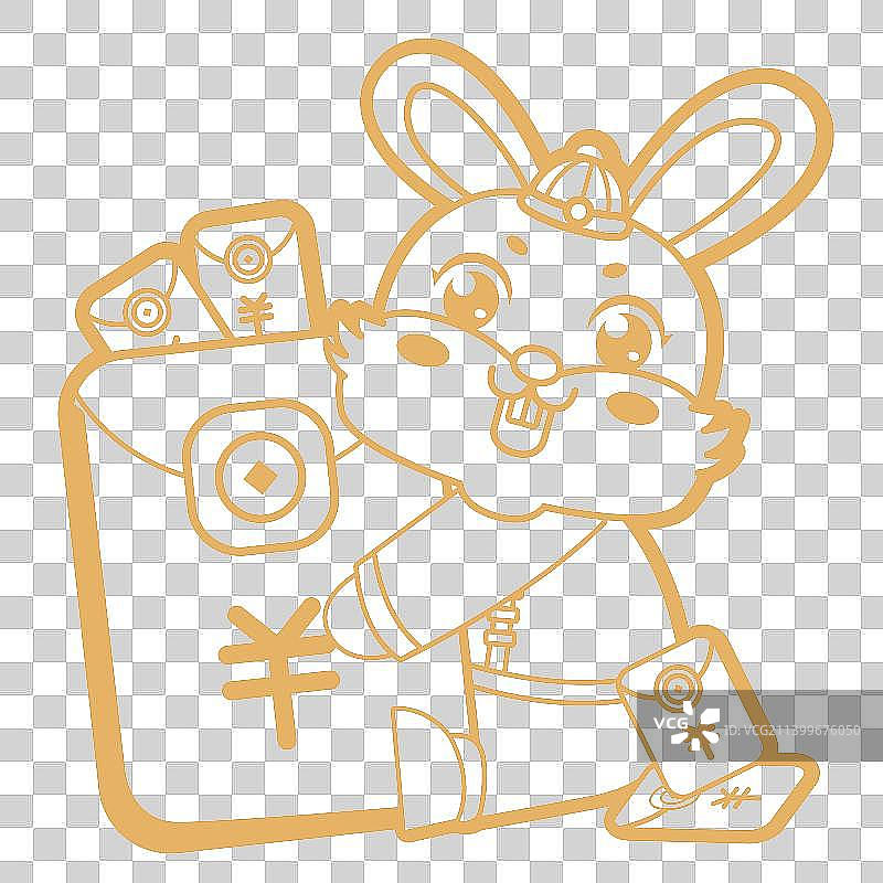 兔年卡通形象图片素材