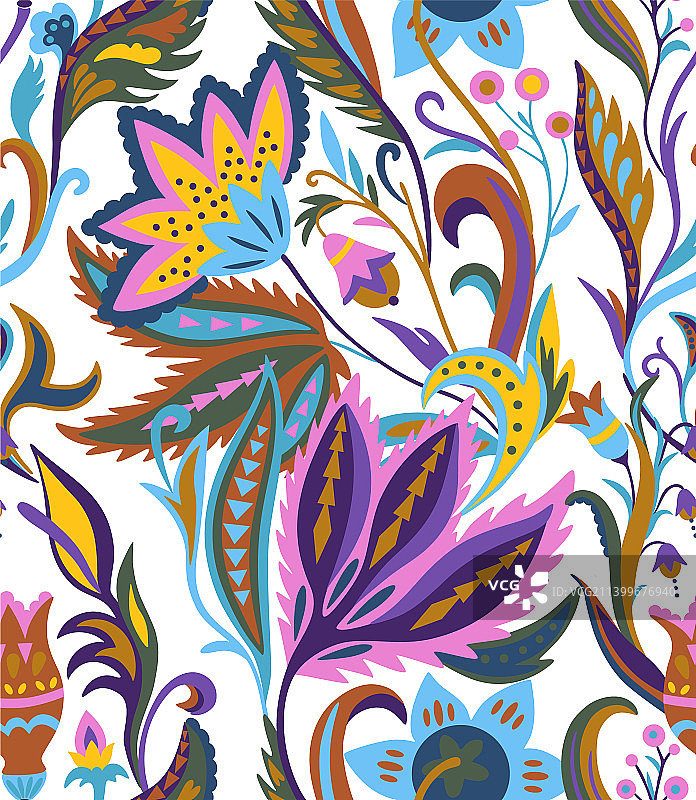 维多利亚风格复古风花卉装饰图案图片素材