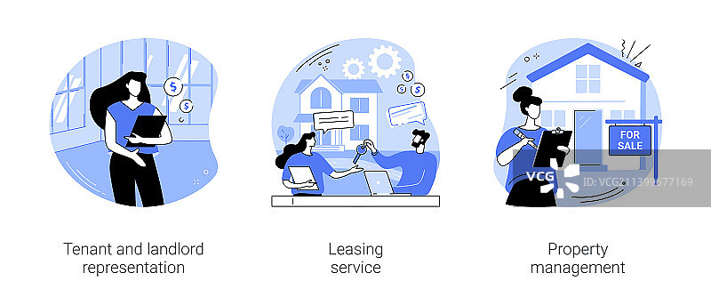 房地产公司服务卡通图案图片素材