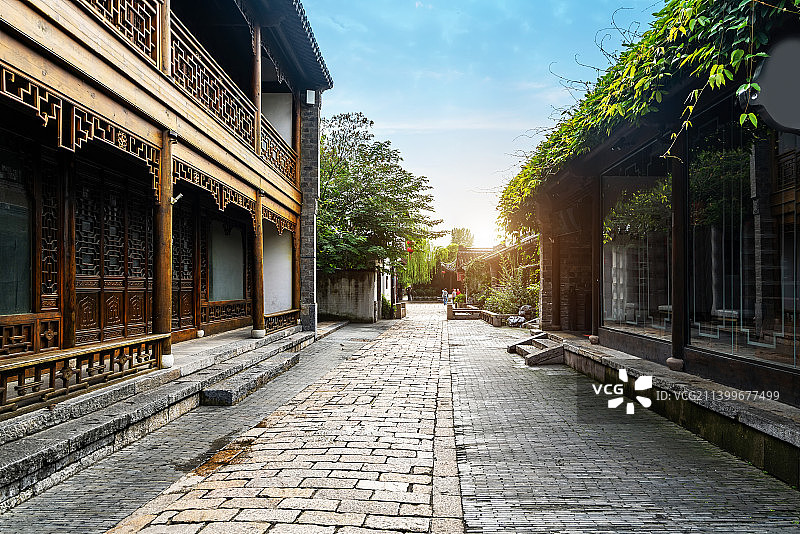 南京老门东古建筑街道图片素材