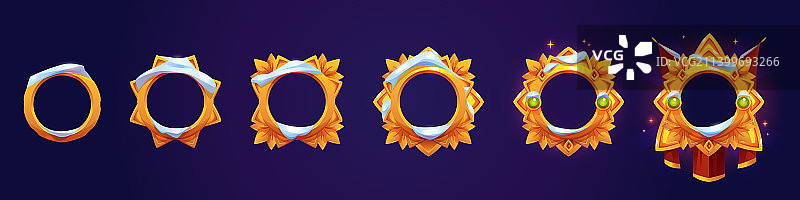 游戏头像金色排行榜框架图片素材