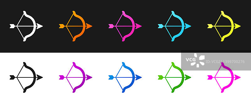 黑白弓箭图标图片素材