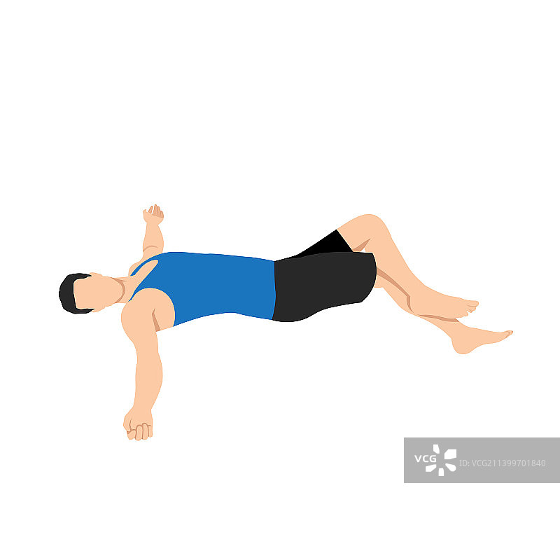 男人做仰卧鹰式变体图片素材