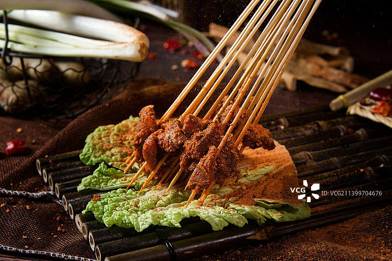 成都美食火锅串串宽窄巷子锦里美食串串香特色牛肉图片素材