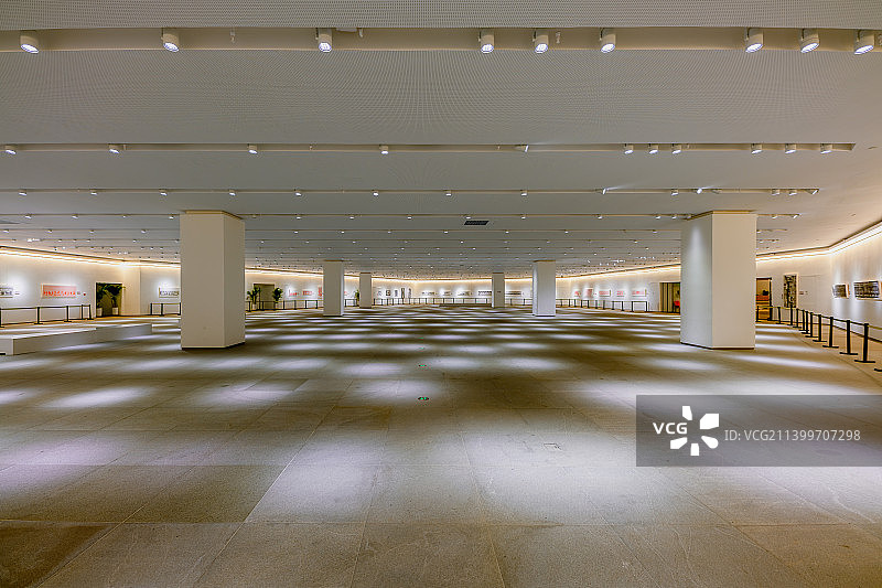 山西省大同市新区美术馆建筑内部展览馆图片素材