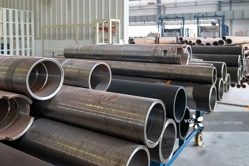 金属管料仓库图片素材