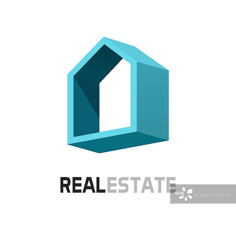 房地产公司房屋住宅3D图标标志图片素材