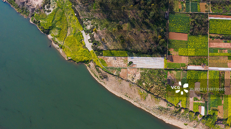 农业景观的高视角图片素材